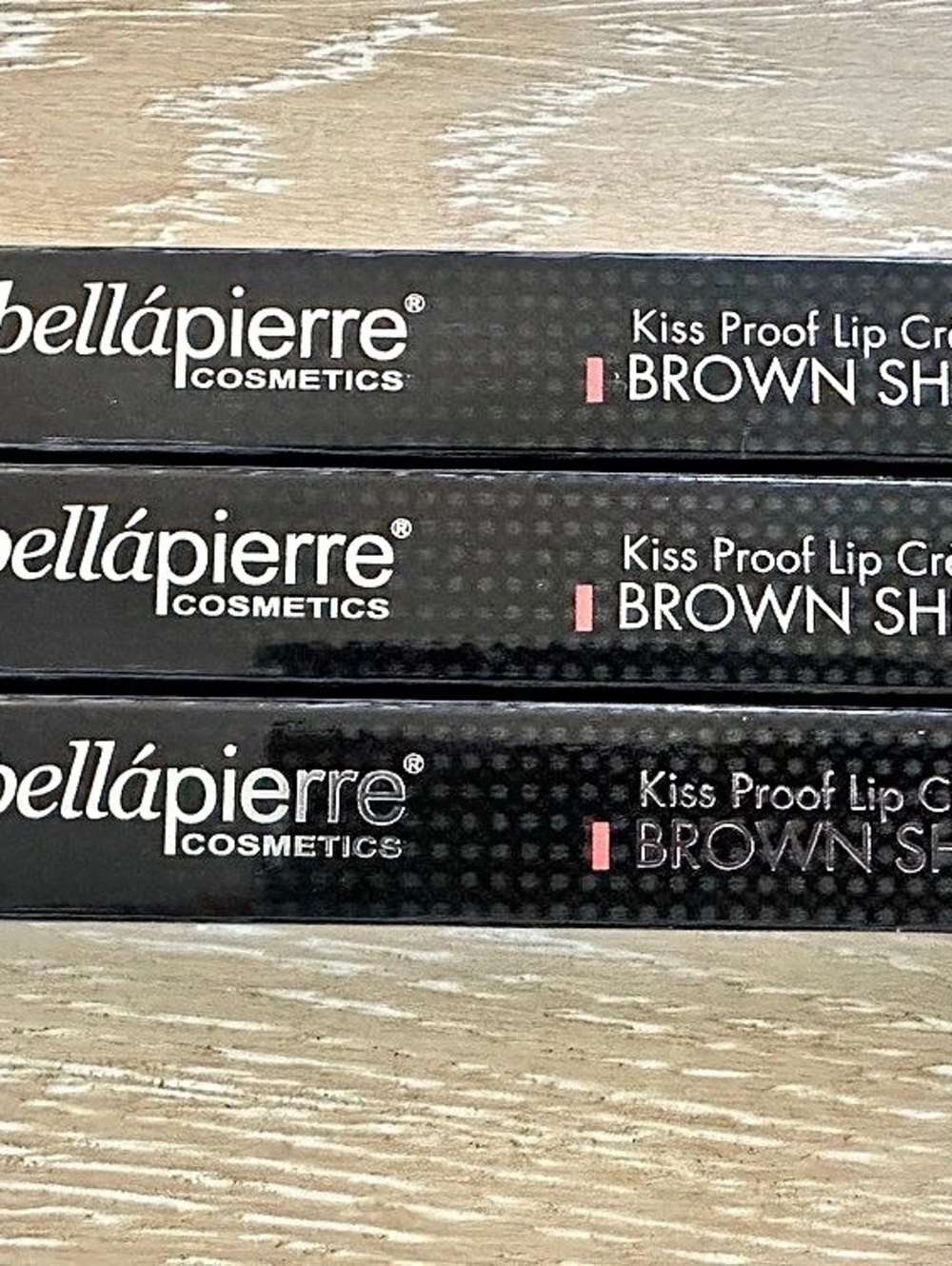 3 x Bellapierre Cosmetics Kiss Proof Lip Crème Brown Shell Brown Lip Crème NWT